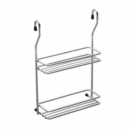 Полиця на релінг для спецій подвійна мала хром - 0