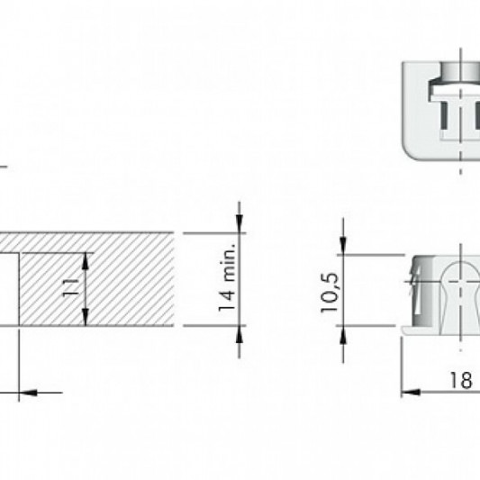 Полицетримач Flipper для ДСП білий - 1