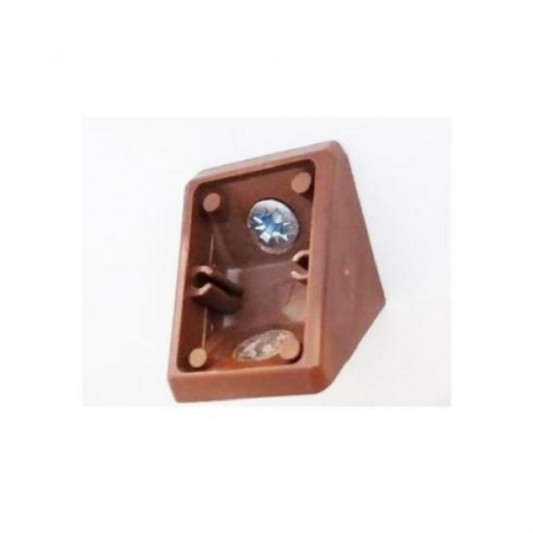 Куточок пластиковий одинарний Komandor коричневий - 0