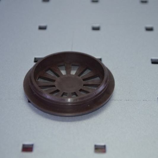 Заглушка вентиляційна кругла горіх темний d40 - 1