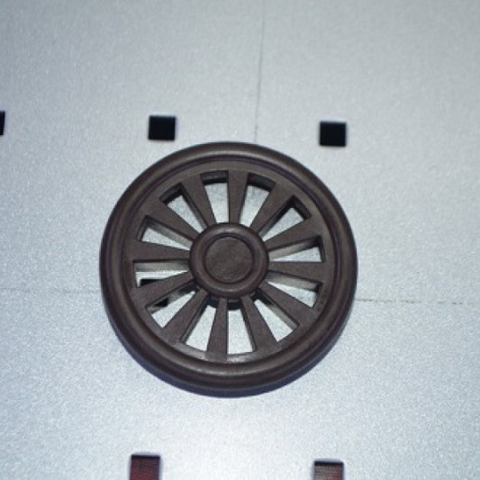 Заглушка вентиляційна кругла горіх темний d40 - 2