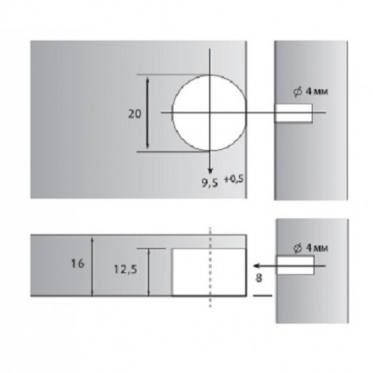 Стяжка LS-Fix 16 мм сіра з зачепом - 1