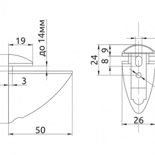 Пелікан Р 1 514 хром 55×40 - 1