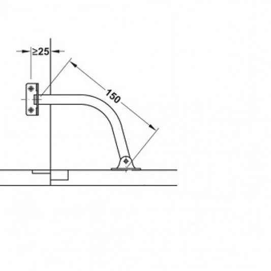 Обмежувач кута відкривання 200 Hafele білий - 1