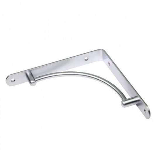 Консоль металлическая вогнутая алюминий 222×222 - 0