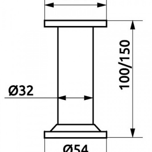 Ніжка меблева регульована NA 10C00 Н=100 RN основа хром - 1