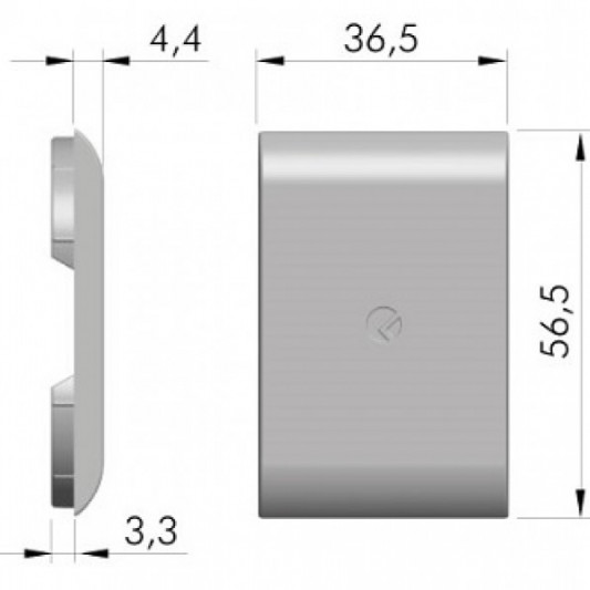 Навіс Libra заглушка CC2 пластик біла - 0