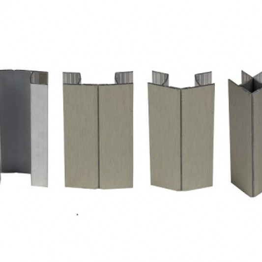 Уголок Scilm для пластикового цоколя H=100 регулируемый под нержавейку - 0