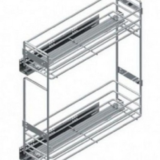 Карго Starax 200 2 полки часткового висування на тандемах Blum хром ліве S-2426-C - 0