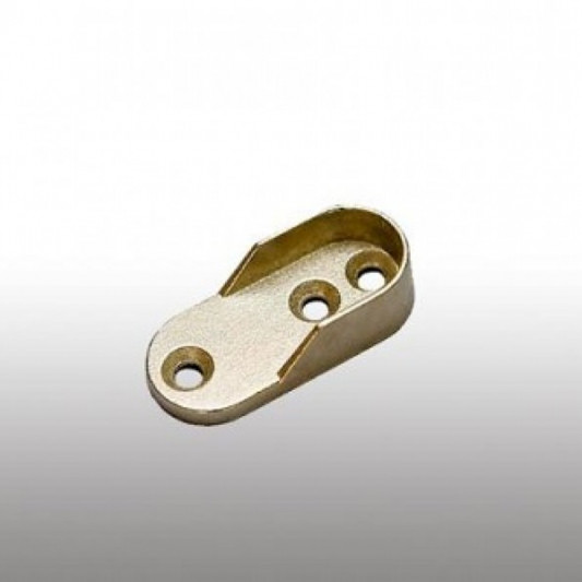 Тримач штанги овал нікельований торцевий R-302 - 0