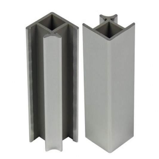 Уголок Scilm для пластикового цоколя H=100 универсальный 90° под алюминий гладкий - 0