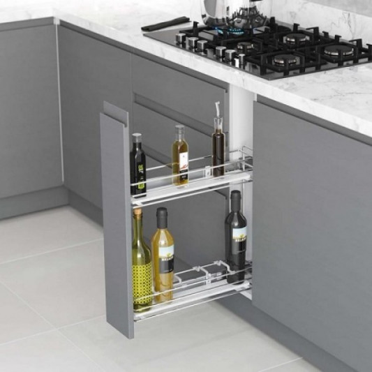 Карго Starax 200 2 полки часткового висування на тандемах Blum хром праве S-2423-C - 1