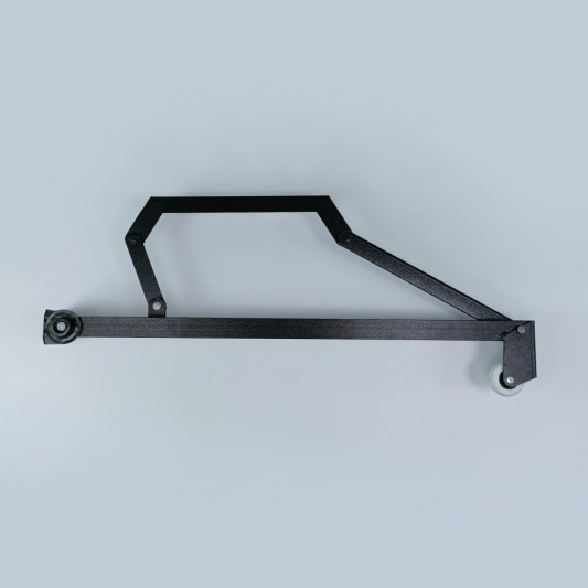 Дельфин 780 ММ + 2 крючка (белое колесо, черная квадратная труба) - 0