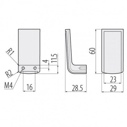 Ручка GTV MONZA 16 хром-біла - 1
