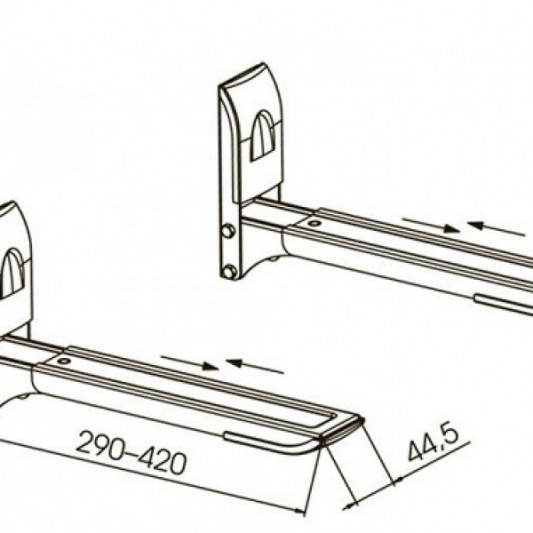 Консоль під мікрохвильову піч чорна - 1