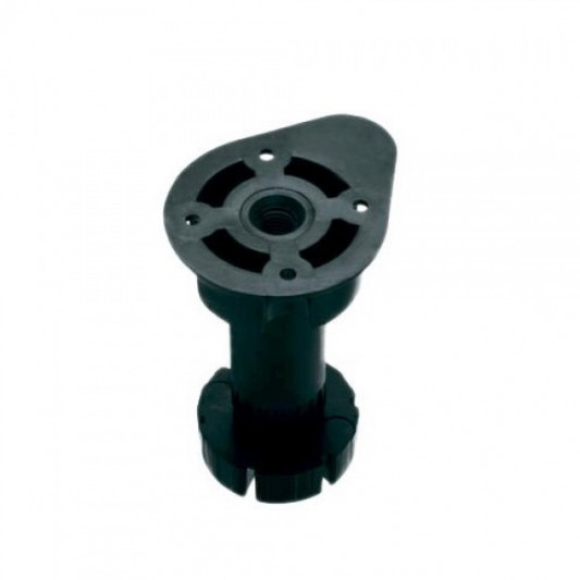 Ніжка кухонні регульована пластик H=100-150 Mesan чорна - 0