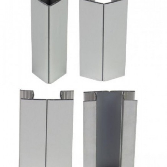 Уголок Scilm для пластикового цоколя H=100 регулируемый под алюминий гладкий - 0