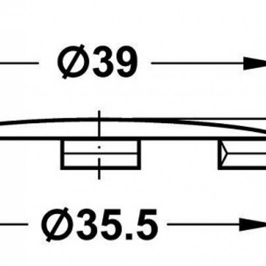 Заглушка отвору Ø35 мм. пластик біла - 1