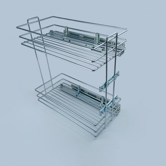 Карго Starax 300 2 полки повного висування на тандемах Blum хром праве S-2222 R - 0