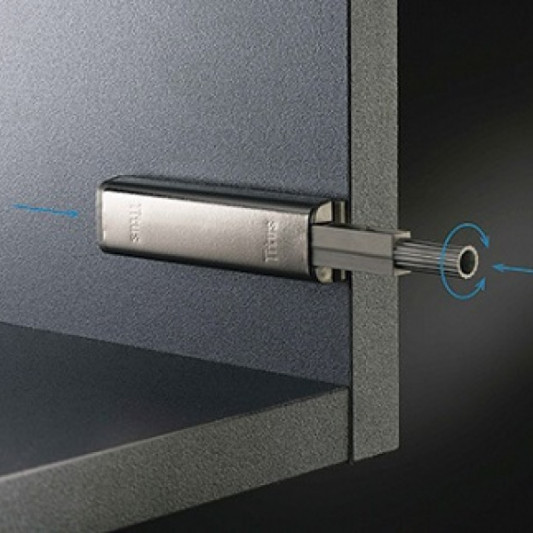 Штовхач PUSH-LATCH TITUS L=43 гумовий демпфер + накладний тримач - 0