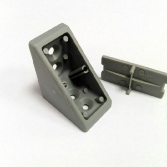 Куточок пластиковий подвійний Komandor сірий - 0