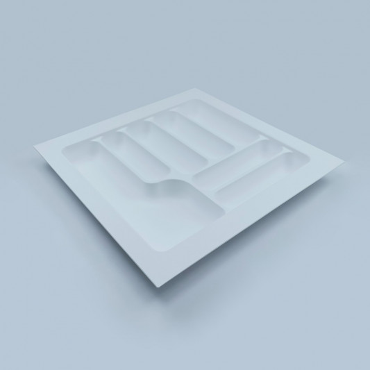 Лоток для столових приладів 490×490 Starax білий S-2286-W - 0