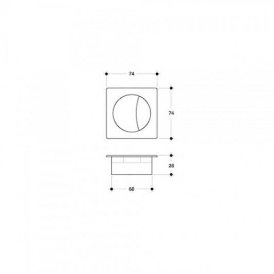 Заглушка для дроту 74×74 алюм - 3