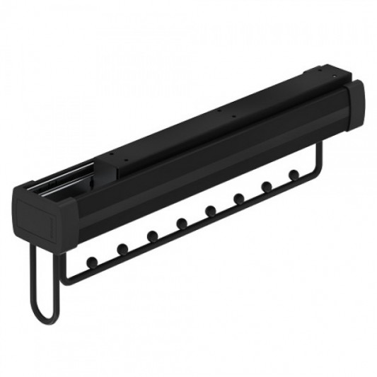 Вешалка Starax выдвижная широкая (120х460х135) антрацит S-6724-A - 0