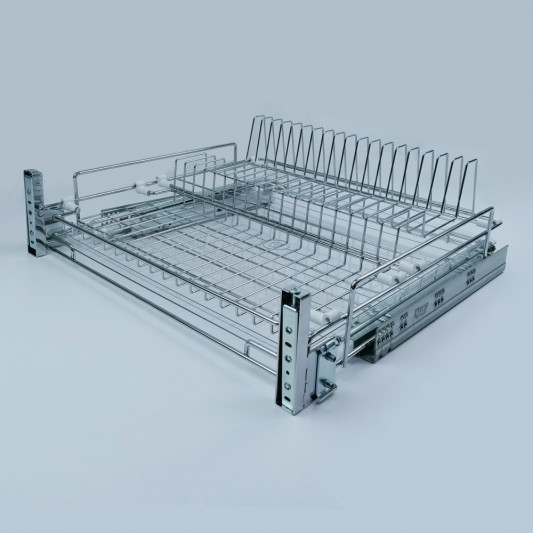 Сушка для посуду Starax висувна на тандемах Blum 560-580*520*185, 60см хром S-2031-C - 0