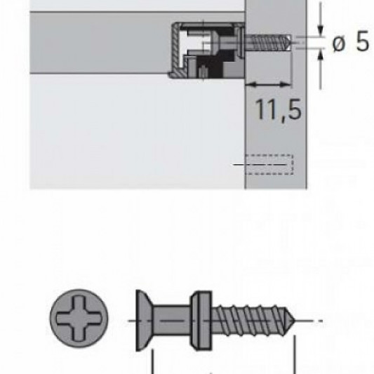 Дюбель угвинчуваний під стяжку VB DU-321 Hettich - 1