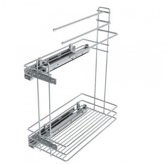 Карго Starax 150 1 полиця част. висування. на тандемах Blum із тримачем рушників хром ліве S-2521 L - 0