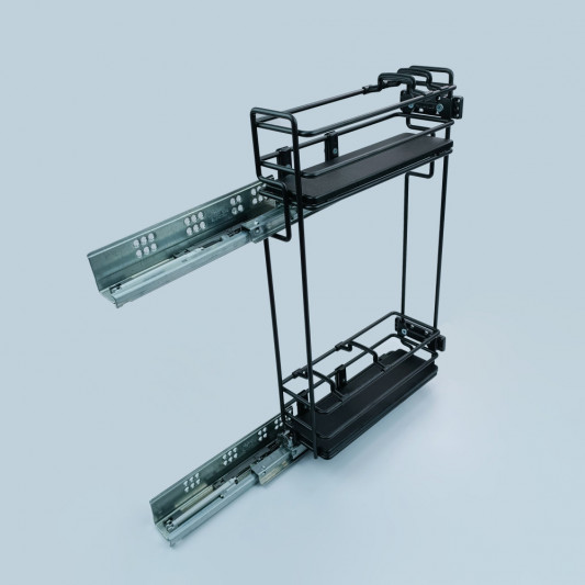 Карго Starax MINI 150 2 полки полного выдвижения антрацит правое S-2317 R - 0