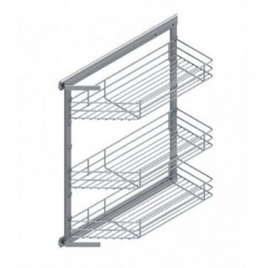 Карго Starax 250 3 полиці 45° повного висування на тандемах Blum хром ліве (праве кріп.) S-2201-C - 0