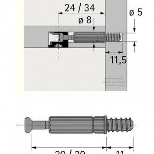 Дюбель угвинчуваний Twister під Rastex DU - 232 T30 - 1