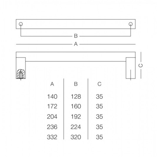 Ручка SS-1026-128 SS - 2
