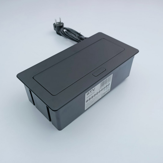 Подовжувач GTV SOFT 2 розетки SCHUKO 2xUSB провід 1,5м з вилкою Чорний - 0