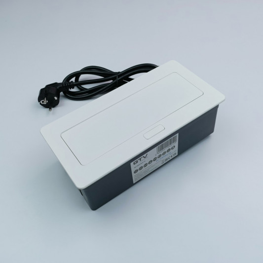 Подовжувач GTV SOFT 3 розетки SCHUKO провід 1,5м з вилкою Білий - 0