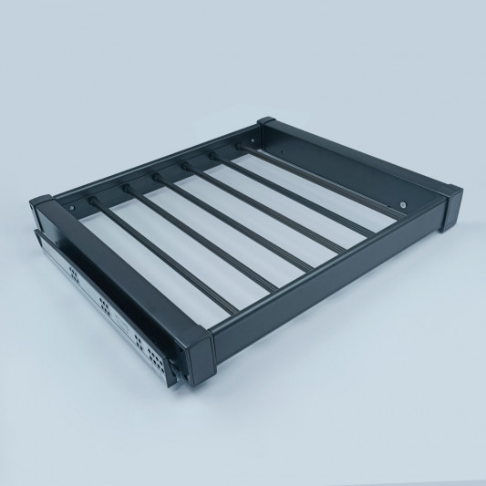 Брючниця висувна Starax на тандем направляючих у 600 секцію (560-590×475×170) антрацит S-6707-A - 0