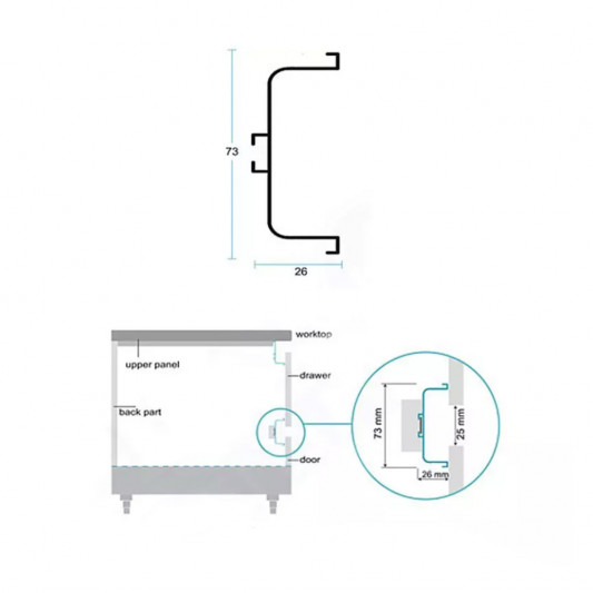 Профіль GOLA ELITE C чорний 5 м - 1