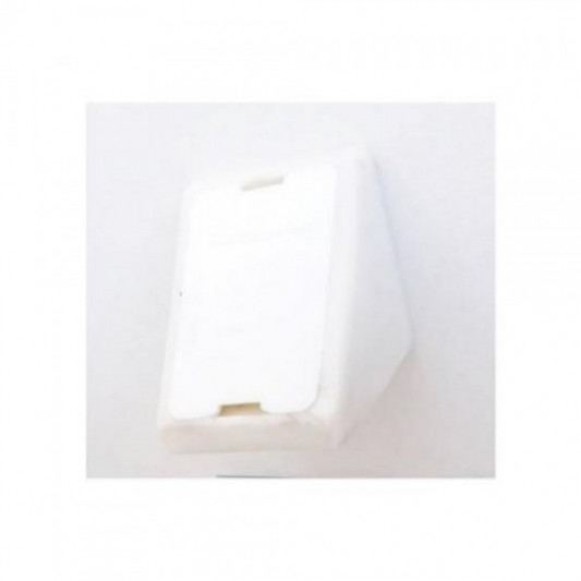 Куточок пластиковий одинарний Komandor білий - 0