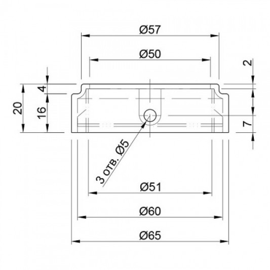 Z-185-211 Ø50 фланець (обжимка проміжна) хром - 1