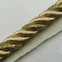 Кант вшивний 50 м жовтий з золотом - 0
