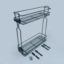 Карго 150 2 полки с боковим кріпленням 3D  Графіт Poland (без напрямних) - 0